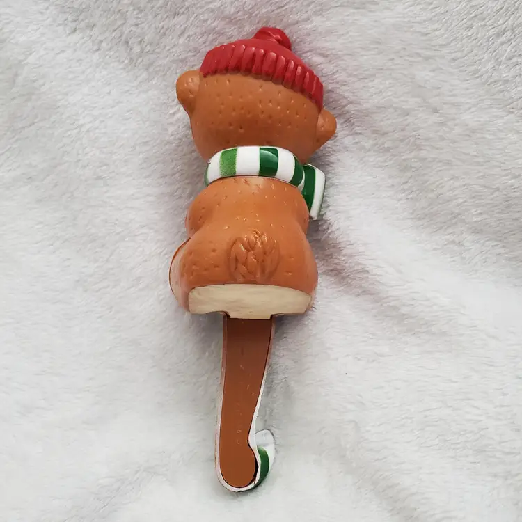 Vintage Christmas Bear Stocking Holder