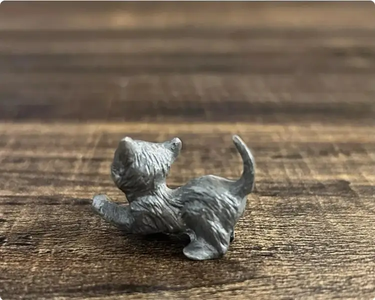 Peltro Italy Pewter Metal Playful Stalking Kitty Cat Kitten Miniature Figurine