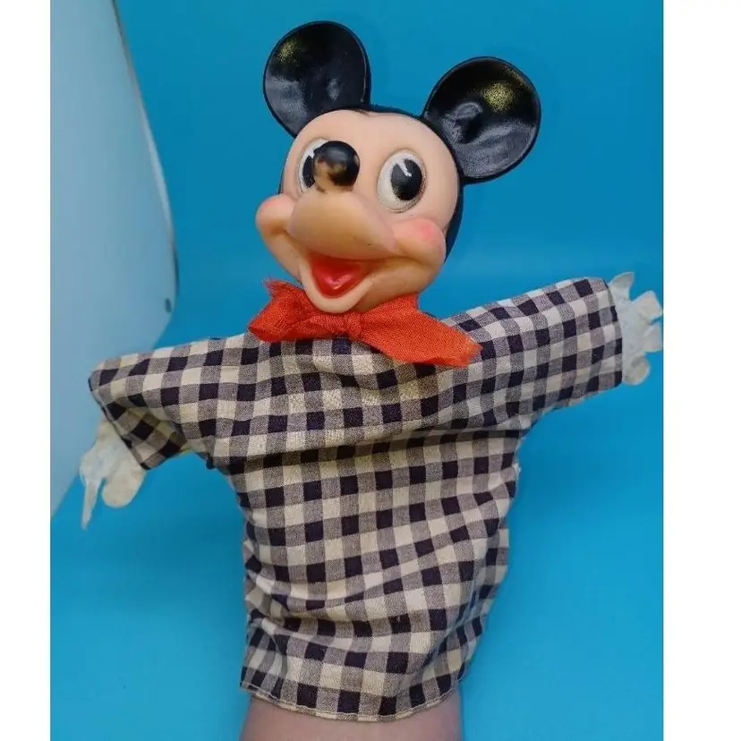 1950s Rare GUND Mickey Mouse Hand Puppet Walt Disney Productiions