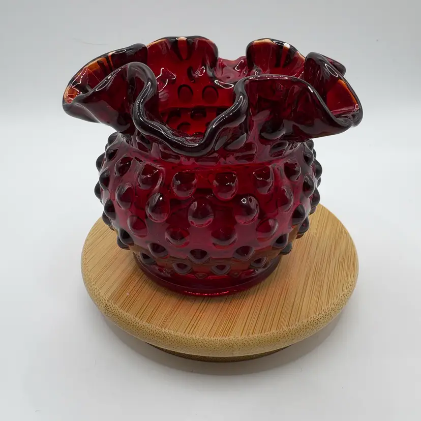 Fenton Ruby Red Hobnail Vase