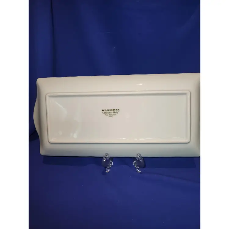 Kashima Christmas Holly  Rectangular Serving Platter Tray