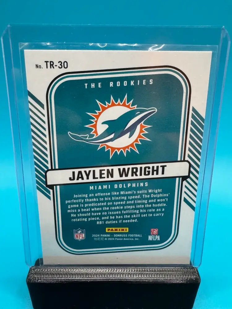 Jaylen Wright Donruss The Rookies Miami Dolphins