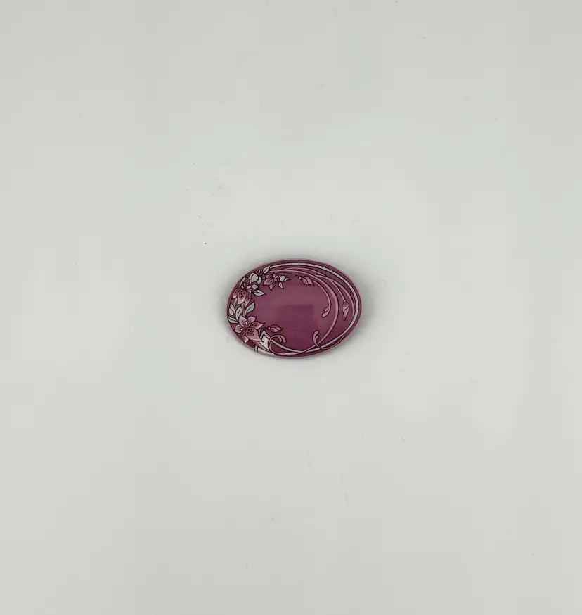 Vintage Michaela Frey Enamel Brooch 1.5”x 1”