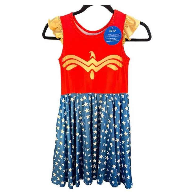 Twirl Dress Wonder Girl Super Hero Woman Red Blue New Size 8/10 Youth