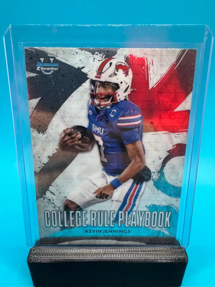 Kevin Jennings Bowman Chrome U College Rule Playbook SMU Mustangs