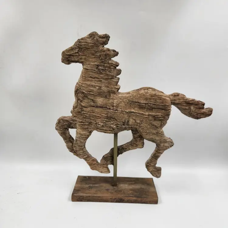 A&B Home Wood Look Horse Sculpture