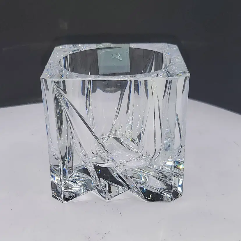 Modern Geometric Crystal Mikasa Tea Lite Candle Holder 3" X 3" x 3"