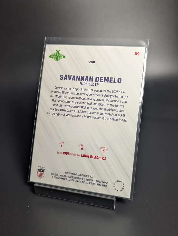 2024 Parkside USWNT Recap Savannah Demelo Black Shimmer /10