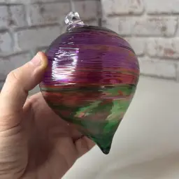 Art Glass Calico Friendship Ball