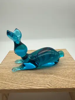 Pilgrim Glass Blue Bunny Rabbit