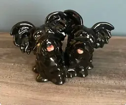 Vintage Signed Goebel W. Germany Black Terrier Dog Figurine