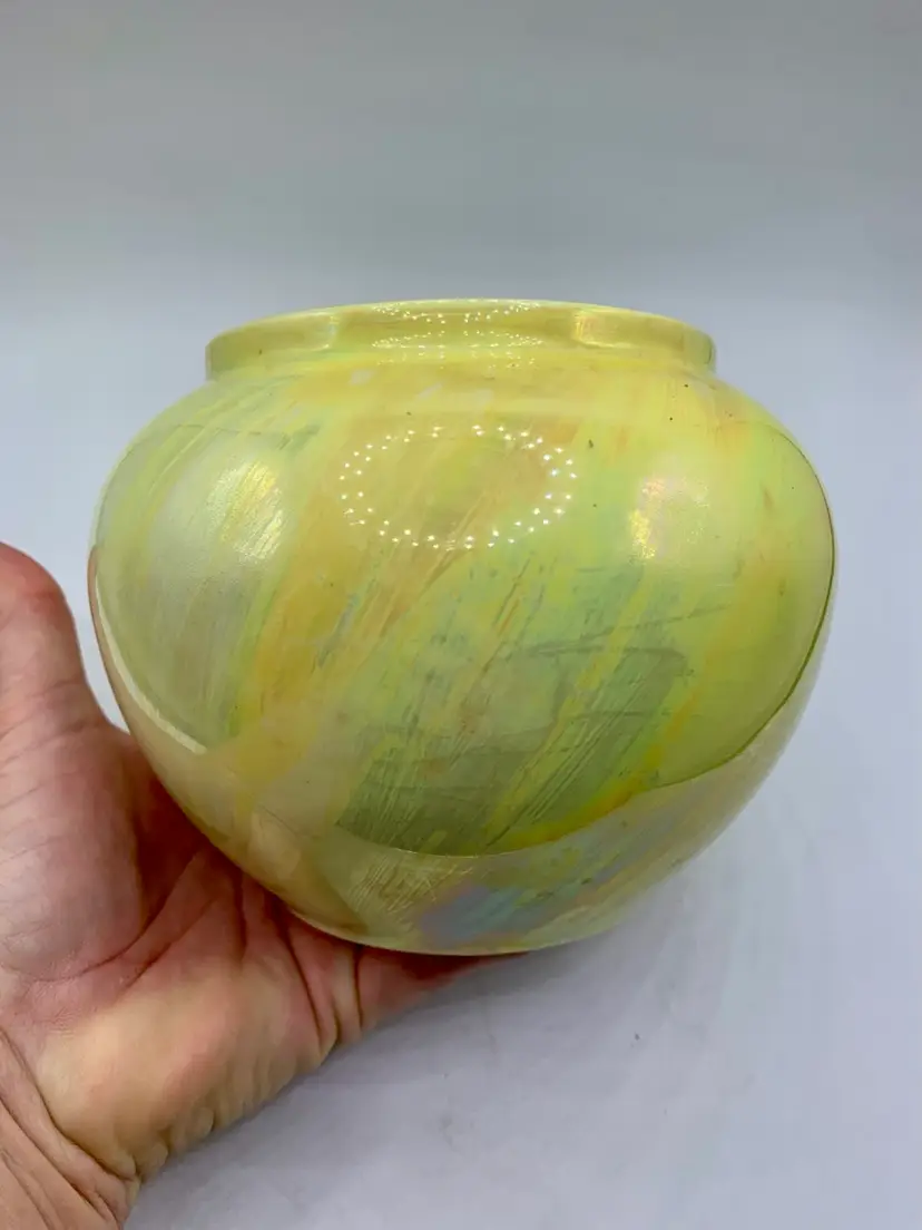 Vintage PMR Bavaria Jaeger& Co. pearlescent Vase made in Germany. Mid Century