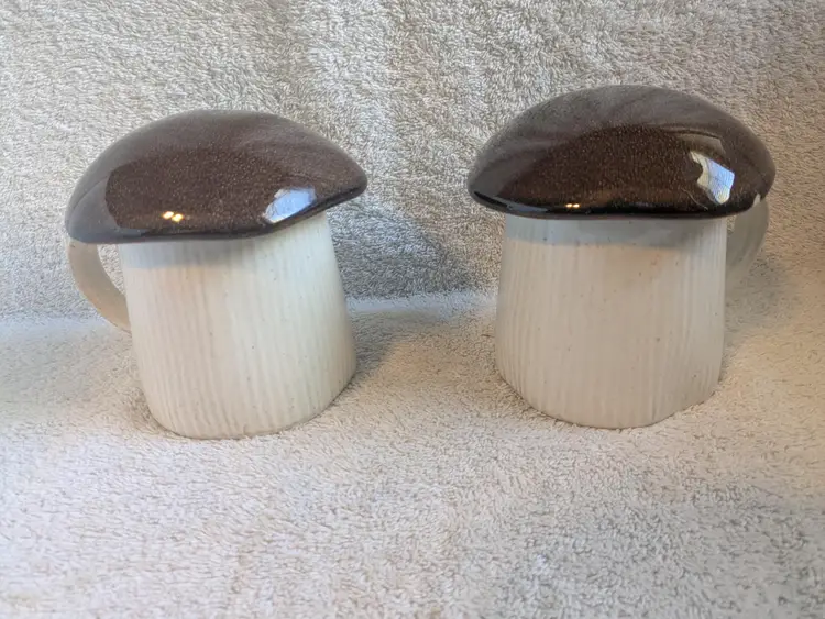 Mushroom Capped Coffee Mugs Set of 2