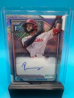 Raylin Heredia 1st Bowman Chrome HTA Refractor Auto /150 Philadelphia Phillies