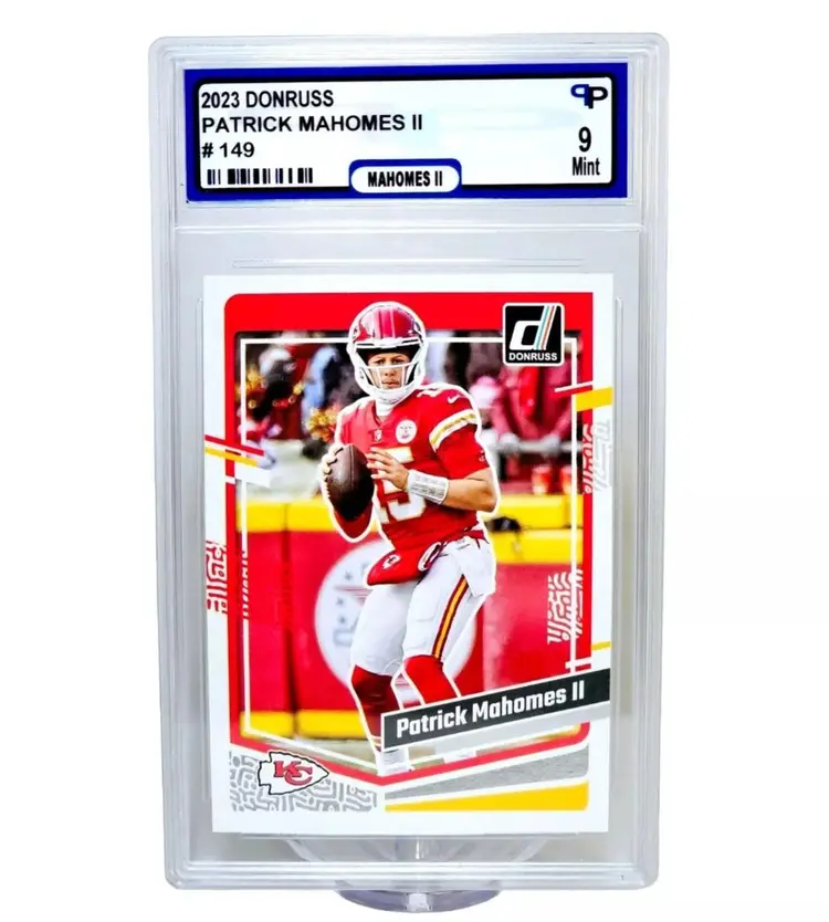 Patrick Mahomes Panini Graded MINT 9 Donruss #149  Chiefs 2023 MVP!