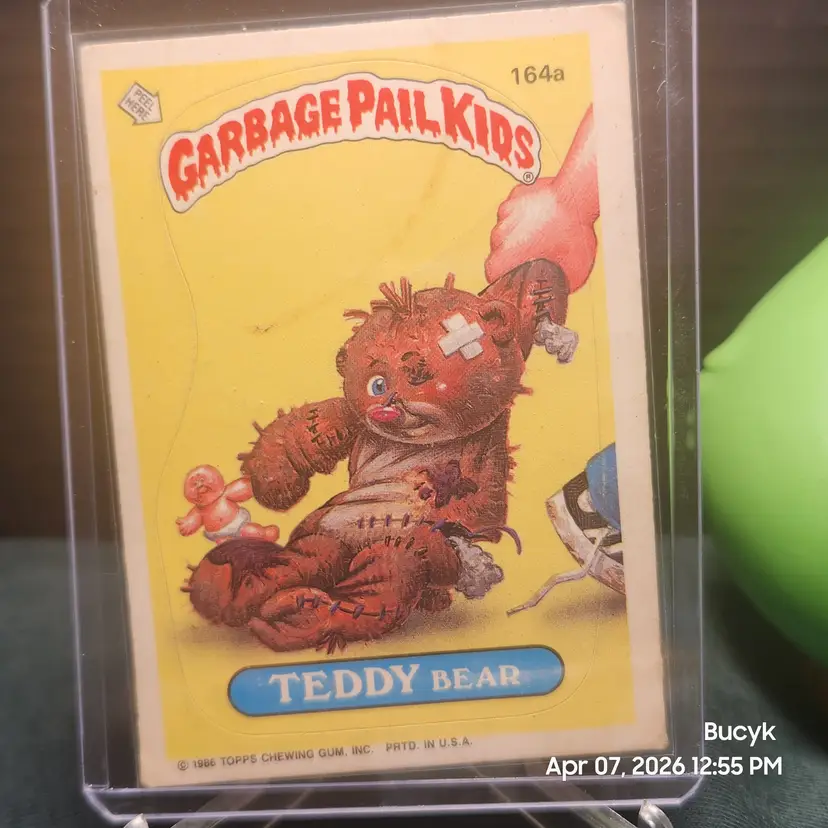 1986 Garbage Pail Kids - TEDDY Bear #164a