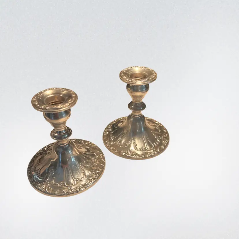 Gorham Silver Plated Candlestick Pair
