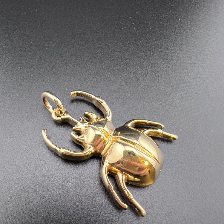 India Hicks Gold Tone Beetle Pendant