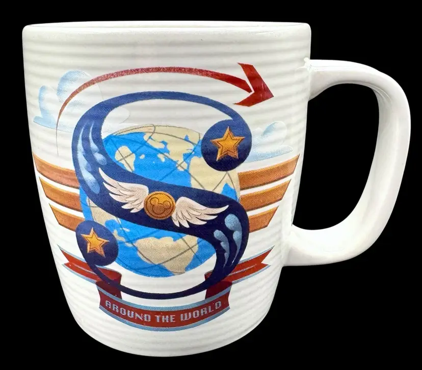Disney Park ABC Series Coffee Tea Mug S Is For Soarin Ride Initial Monogram 14oz