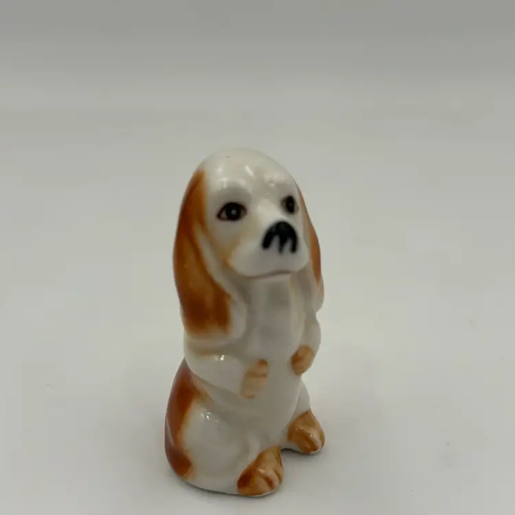 Vintage Bone China Basset Hound Dog No Makers Mark