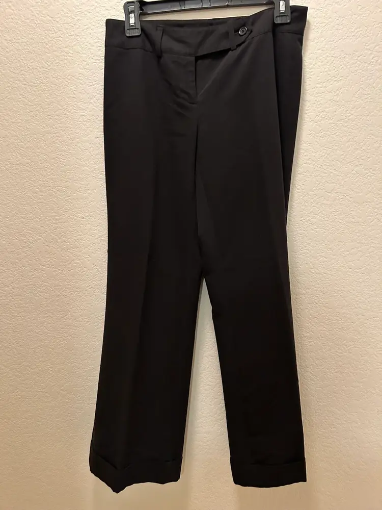Inc International Concepts Black Stretch Pants Womens 6p Pull On Straight Leg