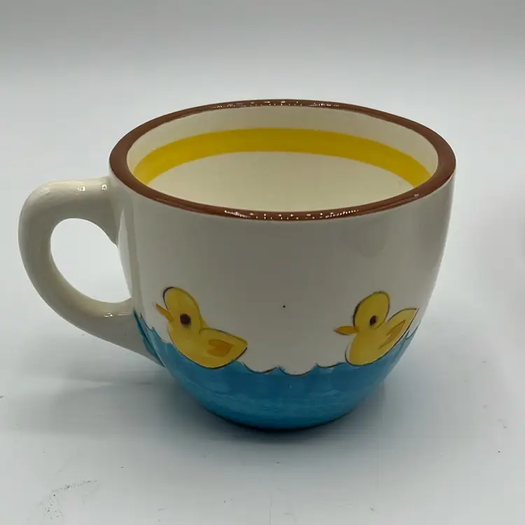 Stangl Pottery Kiddieware Little Quackers Bowl And Cup Set 1958 AS IS