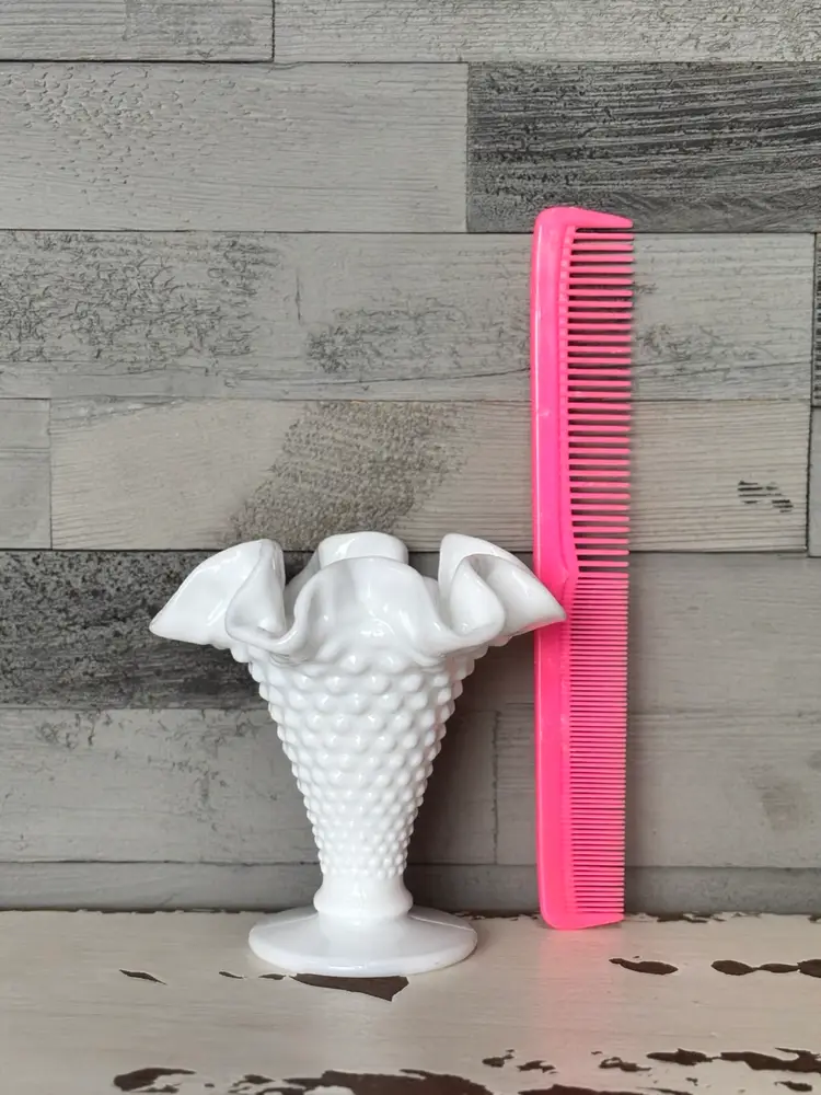 Fenton Hobnail Milk Glass Vase