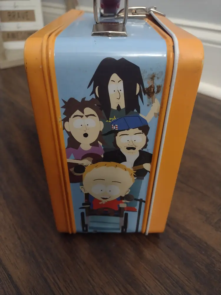 Vintage South Park Timmy metal lunchbox with thermos