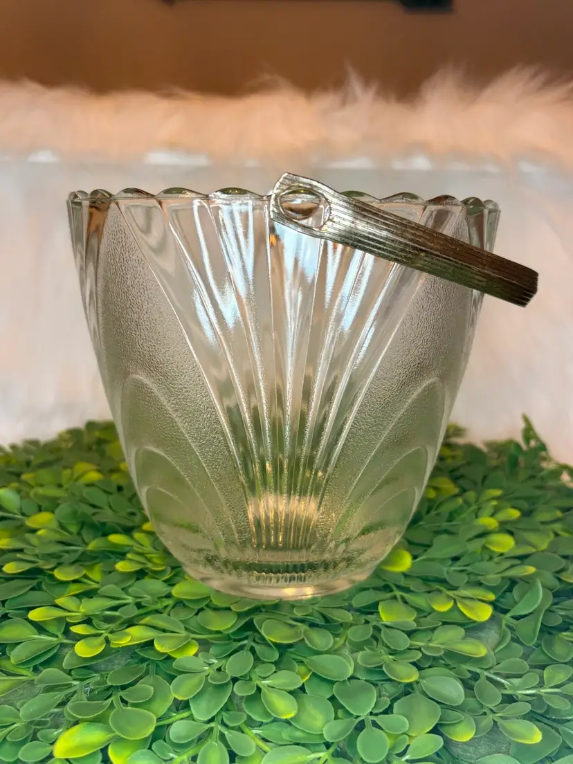 Frosted Nouveau Ice Bucket by Brockway Glass