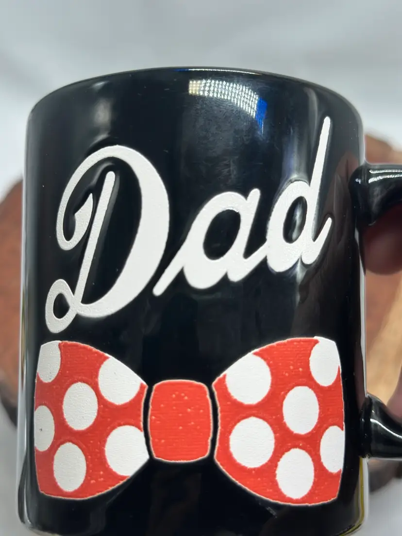 Waechtersbach Spain Minnie Dad Red Polka Dot Bow Tie Coffee Mug Fathers Day