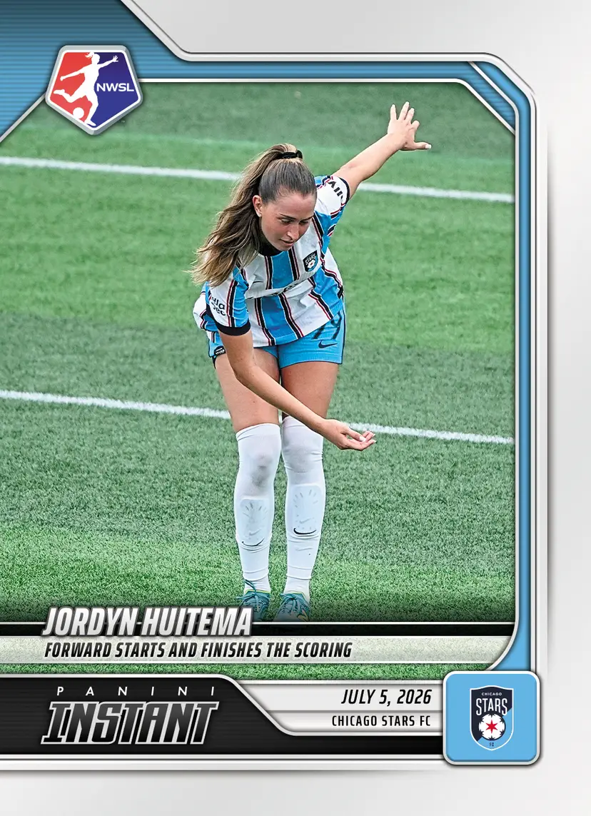 Jordyn Huitema Soccer Card - 1 of 68 Made! - Two Goals in 3-2 Win - 2026 Panini Instant NWSL #92