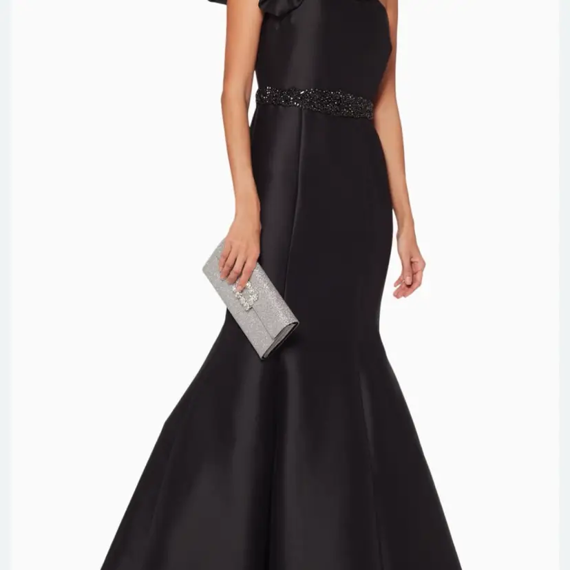 Badgley Mischka One Shoulder Evening Gown