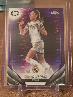 Olga Carmona 2023-24 Topps Chrome Purple Pulsar /299 #89 Real Madrid Spain