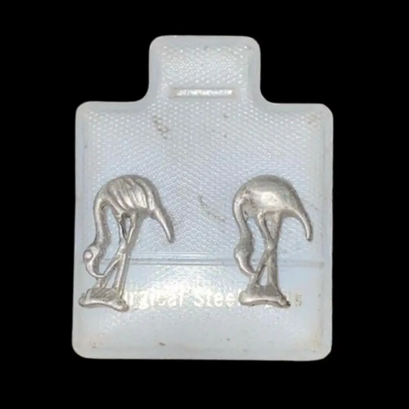 #10- New Old Stock Vintage 1980S Pewter Post Earrings As Pictured