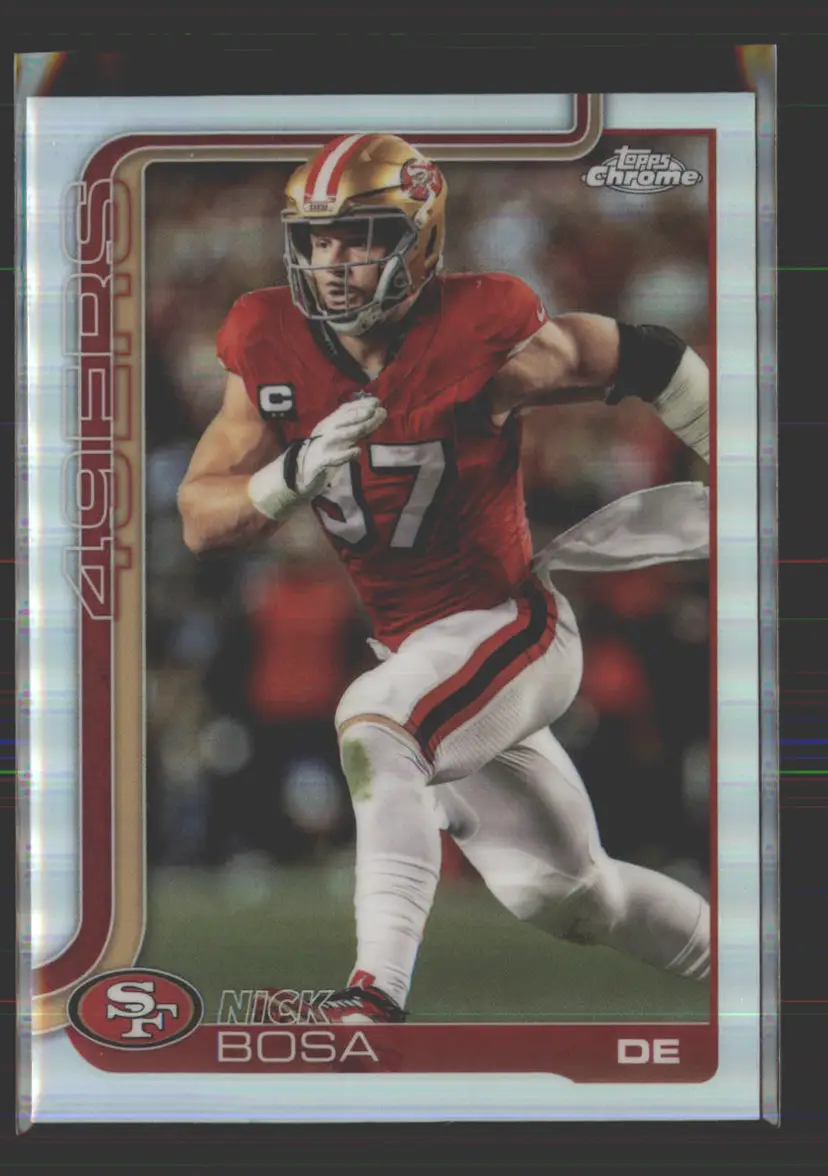 Nick Bosa 2025 Topps Chrome Refractor #264 - (142) - San Francisco 49ers