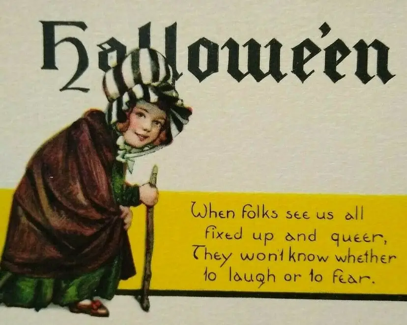 Halloween Postcard Nash Series H 425 When Folks See Us All Fixed Up