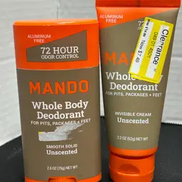Mando Full Body Deodorant Stick And Cream Unscented