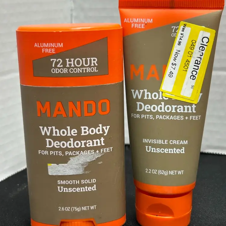 Mando Full Body Deodorant Stick And Cream Unscented