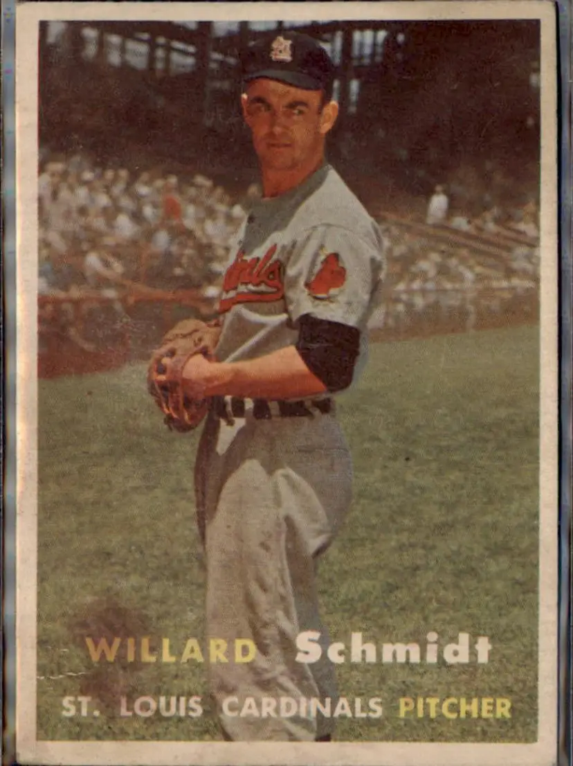 1957 Topps #206 Willard Schmidt - ( pk1 ) - St. Louis Cardinals