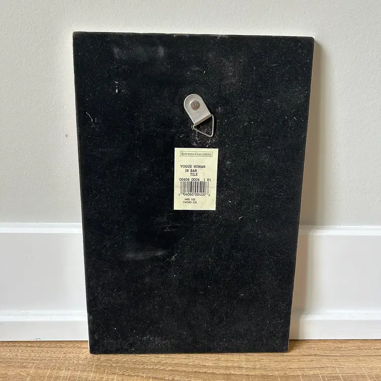 Vintage Vogue Woman In Bar Tile Art From Koyman Art Gallery Unknown Artist