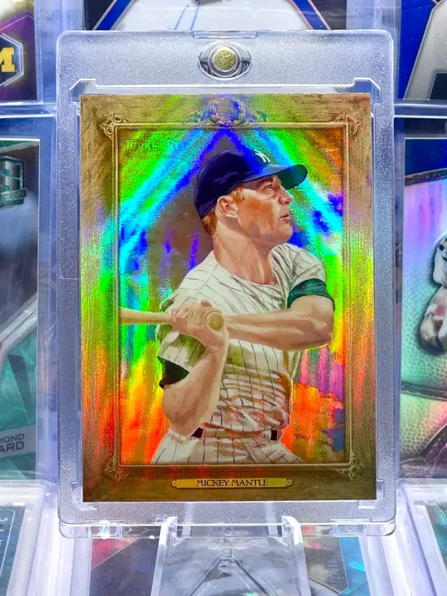 Mickey Mantle 2007 Topps Turkey Chrome /999 Refractor Holo SP New York Yankees