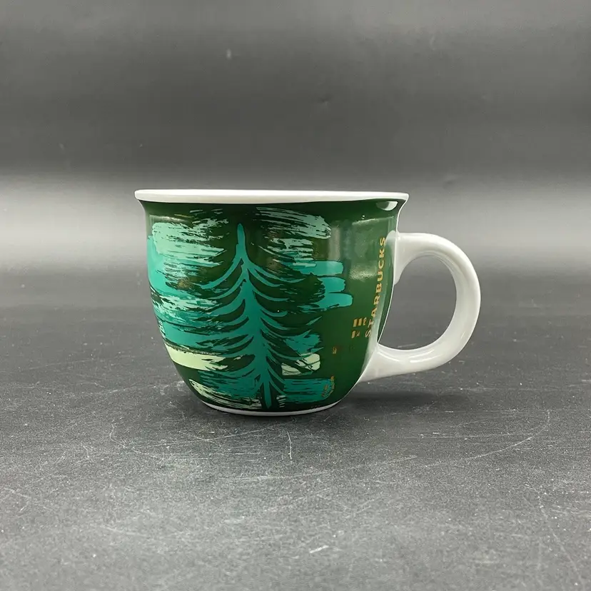 Starbucks Coffee Cup Mug Evergreen Tree Christmas Holiday Drinkware Kitchen