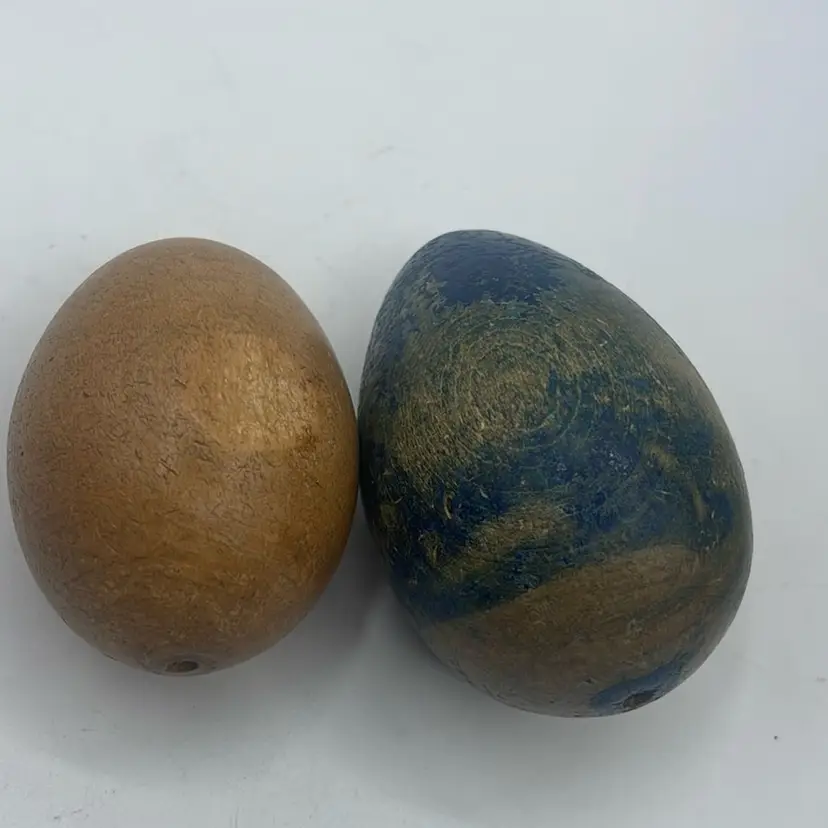 2 Wooden Easter Eggs