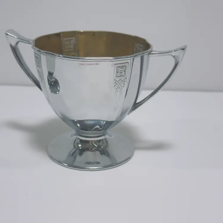 #1243 Royal Rochester Silver Plated Reposse Sugar Bowl & Creamer Set