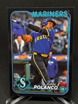 Jorge Polanco 2024 Topps Update Series Black Parallel /74 Seattle Mariners