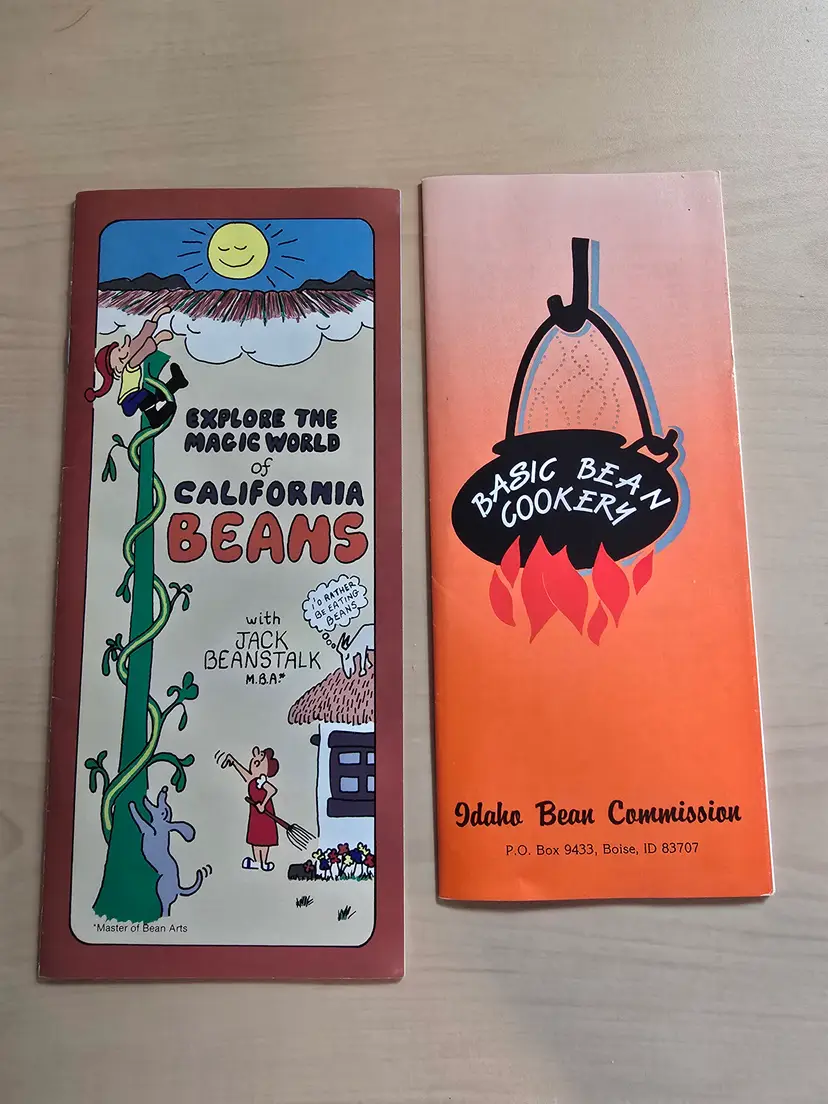 2 Vintage Brochure Style Cookbooks Idaho California