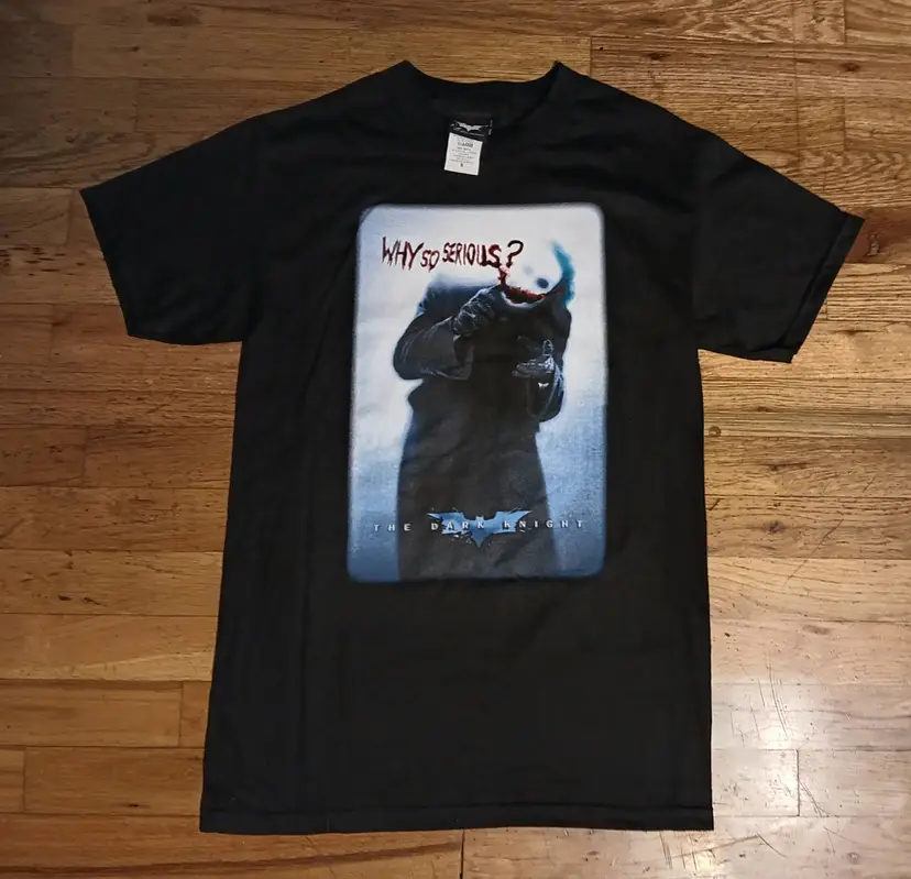 vintage Joker So Serious t-shirt Deadstock New Dark Knight Tag Batman Superman