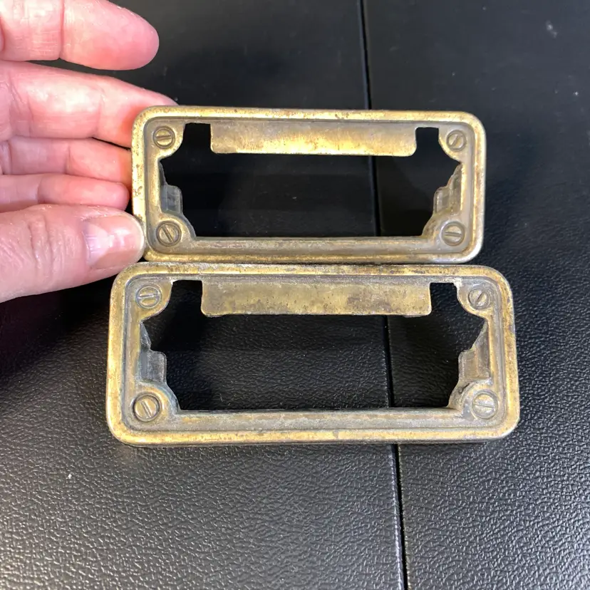 Pair of Vintage Brass Drawer Pulls