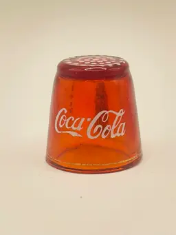 Vintage Coca-Cola Amberina Glass Thimble