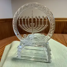 Crystal Menorah Candleholder